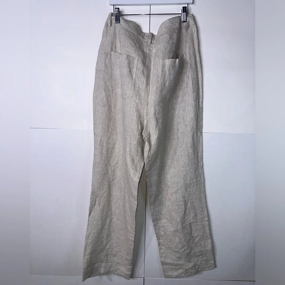 REFORMATION Freddie Wide Leg Linen Trouser Pants
